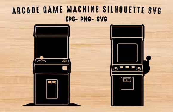 Arcade Game Machine SVG Silhouette PNG – A Playful Graphic Asset