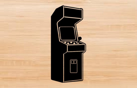 Arcade Machine SVG Silhouette Vector for Graphics and Illustrations