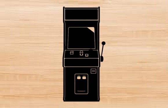 Arcade Vector Silhouette SVG Clipart for Branding and Design