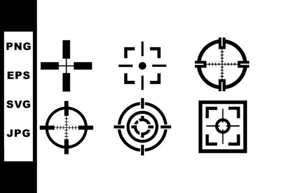 Crosshair Icons Set with Various Target - Graphics & Illustrations