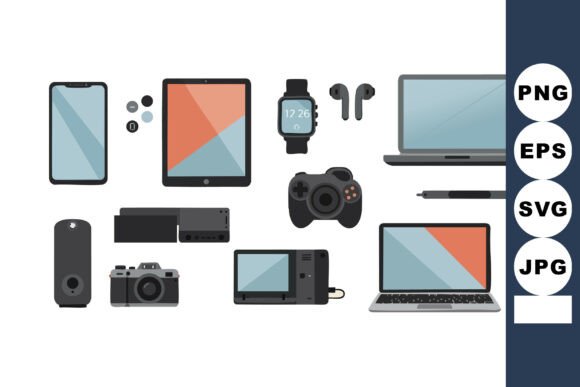 Electronic Devices Collection Including Graphics