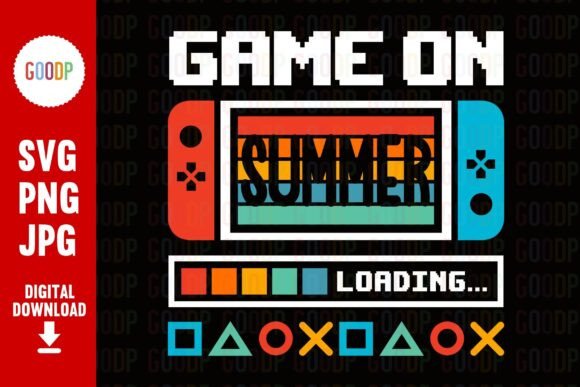 Game on Summer Loading Png - A Versatile Illustration for Digital and Print Products