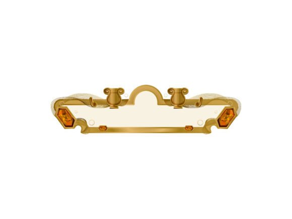Game Ui Asset Luxury Gold Graphics for Decorative Elements
