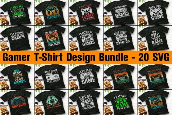 Gamer SVG Retro Video Game Bundle for Local Branding