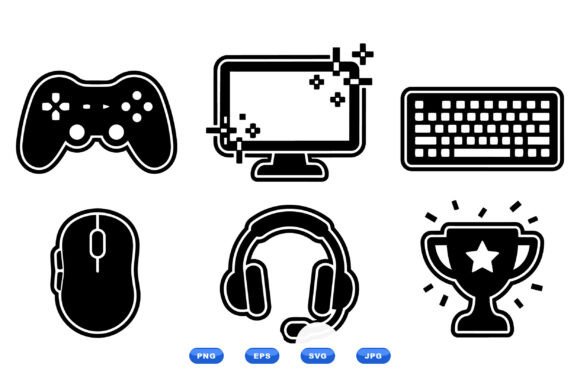 Gaming Tech Icon Clipart for Crafts and Graphics