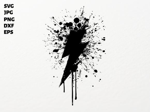 Grunge Lightning Bolt SVG for Cricut Graphics in Crafts