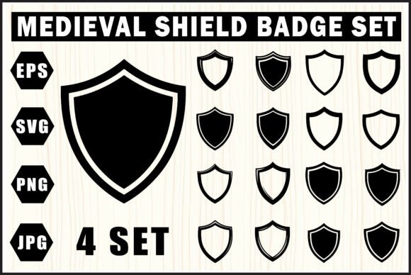 Medieval Shield Badge Pack for Logos and Graphics