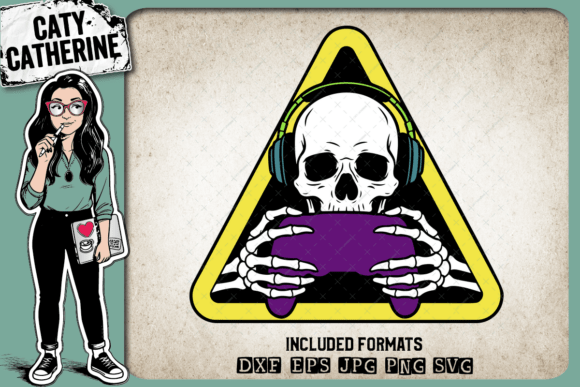 Skeleton Gamer Gaming Triangle SVG Review