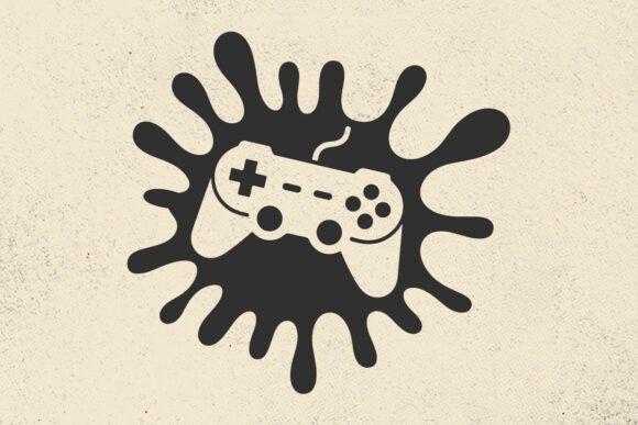 Spatter Gaming Controller SVG for Crafts and Graphics